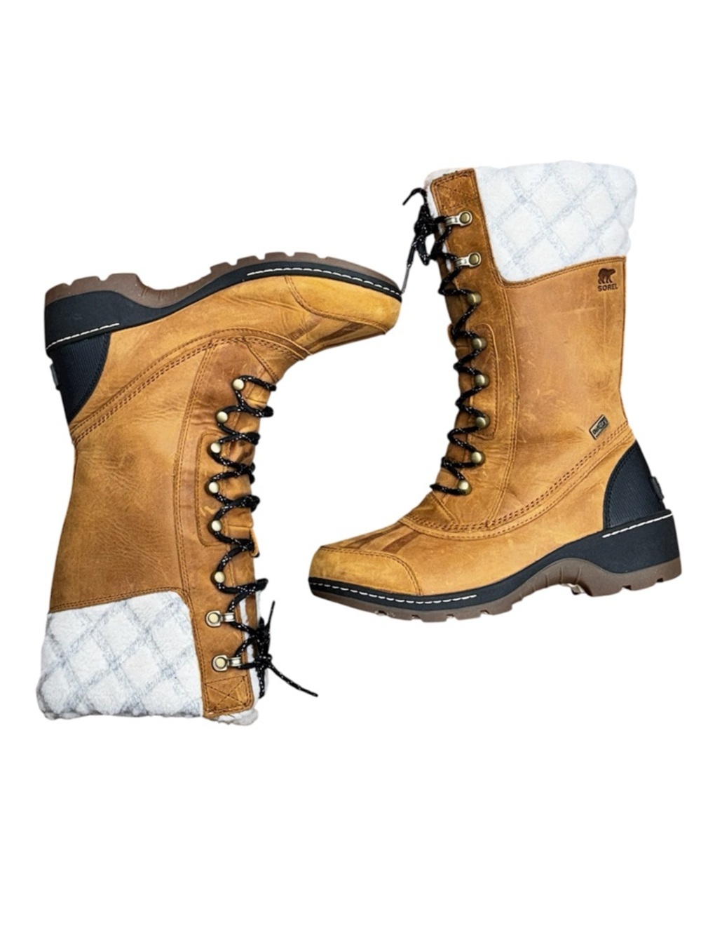 SOREL Whistler Tall Snow Boots Camel Brown Size 7.5 EUC - Picture 3 of 12